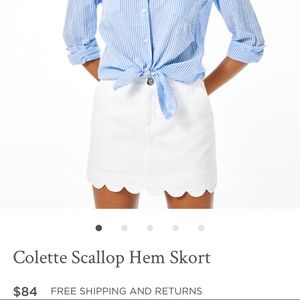 Lilly Pulitzer Colette Skort Resort White Sz. 12